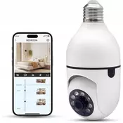 shumee Brezžična 360° vrtljiva WIFI kamera z navojem za žarnice