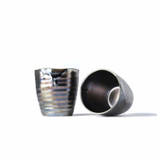 MIJ Skodelica z nepravilnim robom MUG SUSHI Črna kovinski 9 cm