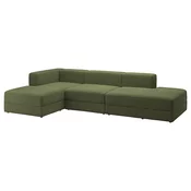 JÄTTEBO Modul.sofa s 3,5 sed. i lenjivcem, Samsala tamnožuta-zelena
