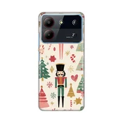 Silikonska maska za ZTE Blade A54, Vintage Christmas