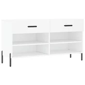 Klupa za cipele bijela 102 x 35 x 55 cm od konstruiranog drva