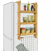 SoBuy SoBuy viseči regal za shranjevanje na hladilniku v barvi lesa v stilu minimalizma, (20815014)