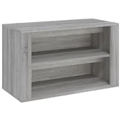 Vidaxl Regal za čevlje siva sonoma 75x35x45 cm inženirski les