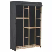 Den Garderobna omara 3-nadstropna 110x40x170 cm sivo blago