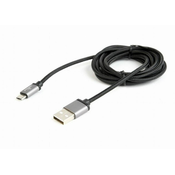 Gembird micro usb kabel pleten tekstil/1,8 m/črna - odprodaja