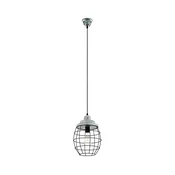 Eglo 79435 - Luster na sajli BAMPTON 1xE27/60W/230V siva/crna