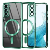 Ovitek Techsuit Luxury Crystal MagSafe za Samsung Galaxy S22 - svetlo zelen
