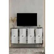 HANAH HOME Komoda Pega 120 White Silver