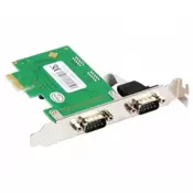 PCI Express Kontroler E-green 2-port (RS-232, DB-9)