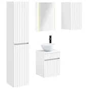 Vidaxl Komplet omaric za kopalnico 5 szt. Bela 43 x 11,5 x 60,5 cm