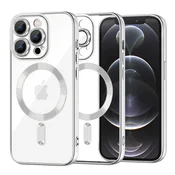 Ovitek Techsuit Luxury Crystal MagSafe za iPhone 12 Pro - silver