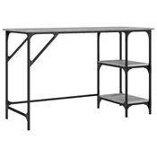 Vidaxl Pisalna miza siva sonoma 120x50x75 cm kovina in inženirski les