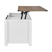 VEVOR Kavni mizica z dvigalnim vrhom 1200x500x620 mm bela