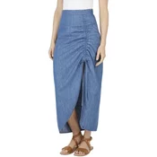 Pepe Jeans za ženske. PL901218 Dolgo krilo iz modrega neraztegljivega jeansa (S), Modra, Priložnostno, Džins, Trajnostni