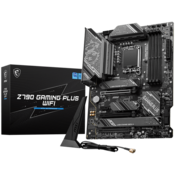 MSI Z790 GAMING PLUS WIFI , LGA 1700, 4xDDR5, Dual Channel DDR5 up to 7200+(OC)MHz, 3x PCIe x16 slot, 4x M.2 slots, 1x USB 3.2 Gen 2x2 (Type-C), 3x USB 3.2, 4x USB 2.0, 1x HDMI, 1x DP, 4x EZ Debug LED, 2.5G LAN, 7.1 Audio, ATX, 3Y