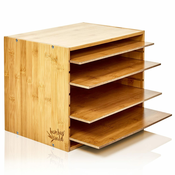Blumfeldt Ladica za dokumente, organizator dokumenata, 5 pretinaca, dimenzije: 30,5 × 24 × 22,5 cm, bambus
