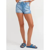 Dilvin Hlače Shorts moder denim