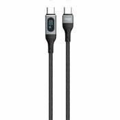 DUDAO kabel usb tip c - usb tip c hitro polnjenje pd 100w 1m črn (l7maxc)