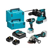 MAKITA DLX3195JX1 Akumulatorski set orodja (DDF484Z + DGA504Z + DHR243Z + 2x 5,0Ah + DC18RC)
