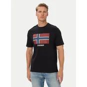 Napapijri Majica S-Flag Tiki Ss NP0A8A6I9411 Črna Regular Fit