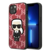 Karl Lagerfeld Monogram Ikonik Patch ovitek za iPhone 13 (6.1) - rdeč