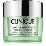 Clinique Superdefense™ vlažilna nočna krema proti gubam za mešano in mastno kožo  50 ml