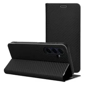 shumee Ovitek Luna Book Carbon za Xiaomi Redmi Note 15 PRO plus 5G črne barve