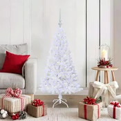 Vidaxl Umestno božično drevo med 150 LED Bela 120 cm PVC in jeklo