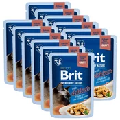 Vrečka BRIT Premium Cat Delicate Fillets in Gravy with Chicken for Sterilised 12 x 85 g