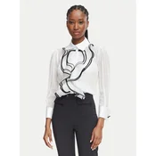 Elisabetta Franchi Srajca CA-210-67E2-V490 Bela Regular Fit