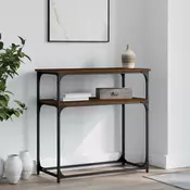 Konzolni stol smeda boja hrasta 75x35,5x75 cm konstruirano drvo
