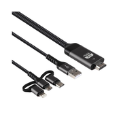 FAST ASIA Kabl HDMI 2K na (Micro+Tip C+Iphone) povezuje TV+mob 2m