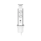 Prikljucni stub za stolnu plocu sa 2x230V + USB-A + USB-C
