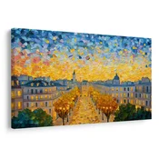 Slika jesenska ulica v toplini - 90x60