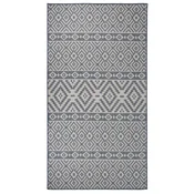 shumee vidaXL Zunanja preproga, ravno tkana, 80x150 cm, modre črte