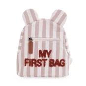 ChildhomeMY FIRST BAG Stripes Nude/Terracotta