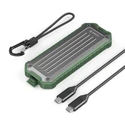 slomart Ohišje za disk Orico OTPX-G2 M.2 NVMe/SATA SSD USB-C 3.2 taktično - sivo-zeleno