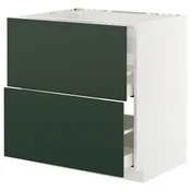 METOD/MAXIMERA Podstav omr za k pl/vgr napa+predal, bela/Havstorp globoka zelena, 80x60 cm