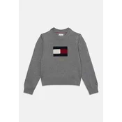 TOMMY HILFIGER Pulover mornarska/temno siva/rdeča/bela