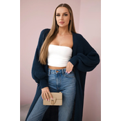 Kesi Włoski Sweater long cardigan Dark denim