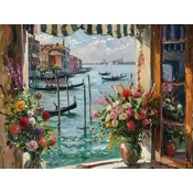 Norimpex - Puzzle Diamantova slika: Pogled na Benetke 30x40cm - 1 - 39 kosov
