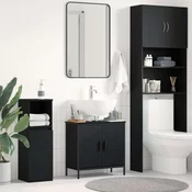 vidaXL vidaXL Kabinet za umivalnik Črni hrast 60x30x60 cm Inženirski les, (22040445)