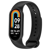 Silikonski pas Techsuit W014 za Xiaomi Mi Band 8/8 NFC/9/9 NFC/Smart Band 10 - črn