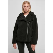 Womens Sherpa Biker Jacket black