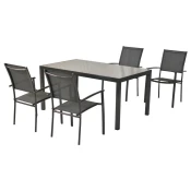 Gardenson Vrtni Set Milano, 5-delni, Raztegljiva Miza