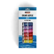Kremna akrilna barva mat 16 ml v tubi - 10 x /