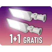 V-TAC LED ULIČNA SVETILKA Z NASTAVLJIVIM ADAPTERJEM IN SENZORJEM ZA SVETLOBO 30W, 3000LM, 100°, 1+1 gratis! Barva světla: Hladna bela