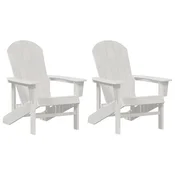 Vidaxl Vrtni Stol 2 szt. Bela 82 x 74 x 92 cm Polietilen