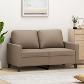 vidaXL Dvosed kapučino barve 120 cm umetno usnje