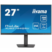 IIYAMA XUB2794QSU-B6 27inch ETE VA 2560x1440 100Hz 250cd/m2 1ms MPRT HDMI DP USB-HUB 2x3.0 Speakers